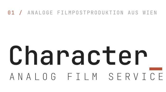 Character_: Super 8 & 16mm Digitalisierung in Wien